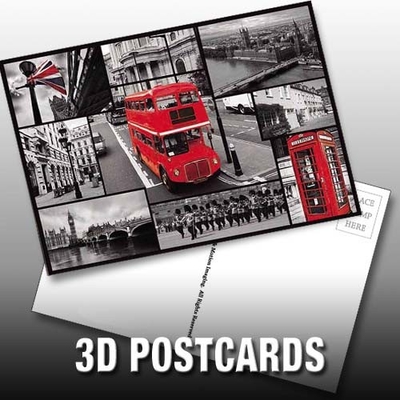 Ролик-костер Парки Лентикулярные 3D движения Карта Сувенир Подарочная карта 3D движущиеся картины