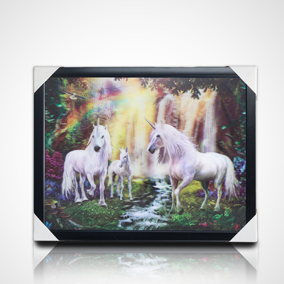 3D линзообразная живопись PET 40*30 см 5D 3D линзообразная картина лошади с черным каркасом