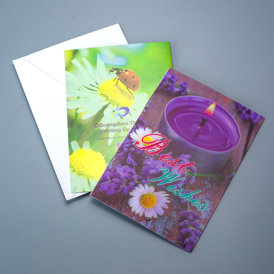 2 изображения на заказ Flip Funny Lenticular 3D Picture Поздравительная подарочная карта Lenticular 3D Card