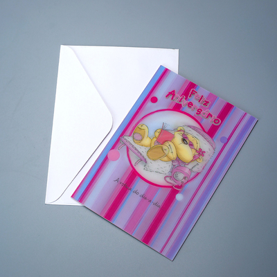 2 изображения на заказ Flip Funny Lenticular 3D Picture Поздравительная подарочная карта Lenticular 3D Card